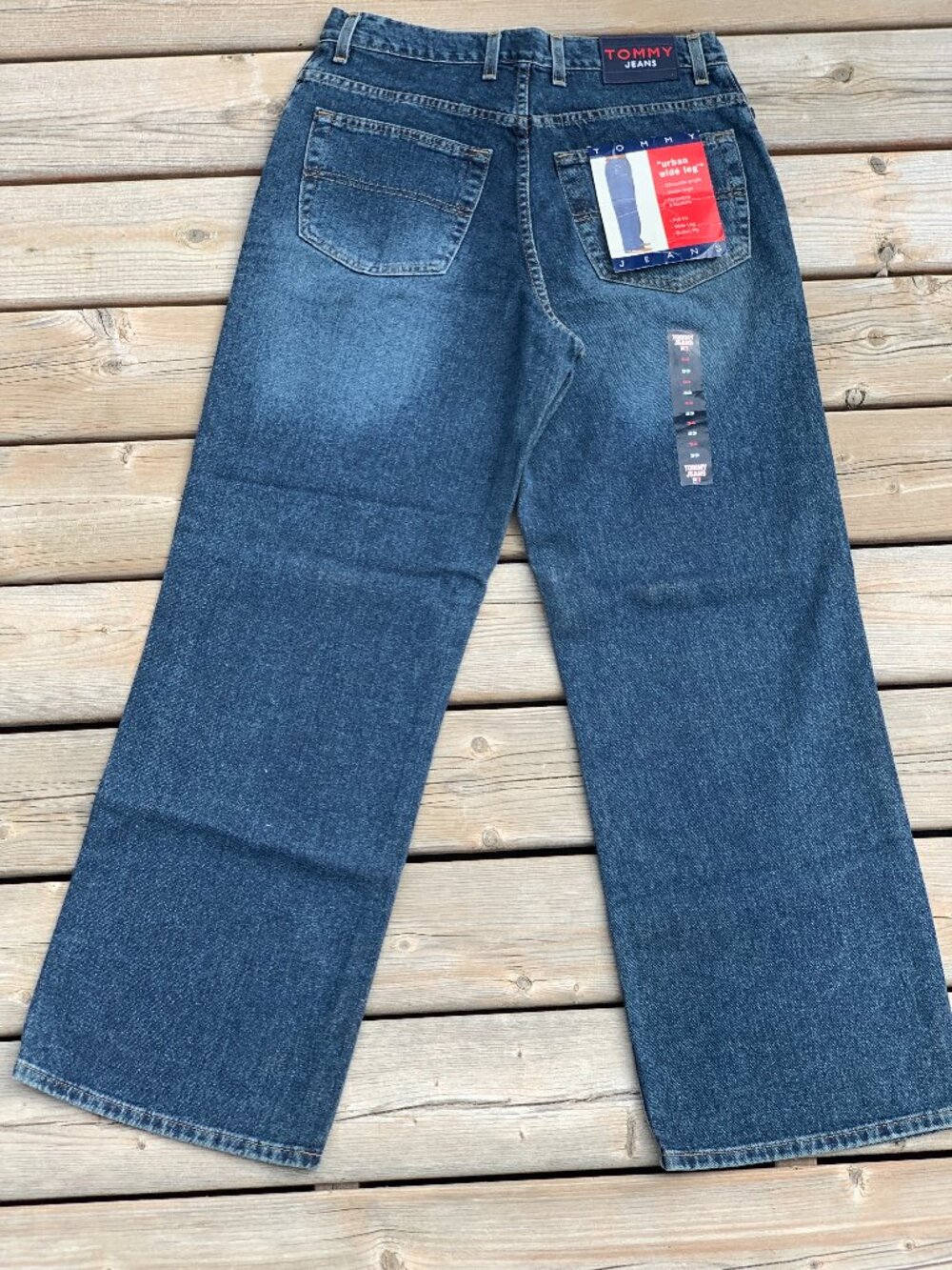 Vintage Tommy Hilfiger Jeans Mens 33 Urban Wide Leg New Deadstock Button Fly Y2K
